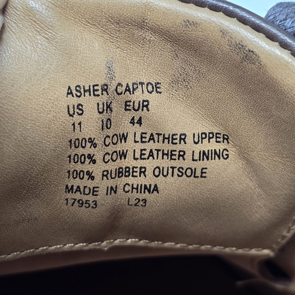 Polo Ralph Lauren Calf Leather Asher Captoe Brown Dress Shoe Men\'s Size 11 New main image 6